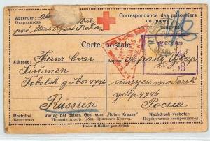 SLOVENIA WW1 Red Cross Card AUSTRIA POW RUSSIA 1916 Censor{samwells-covers}BM333