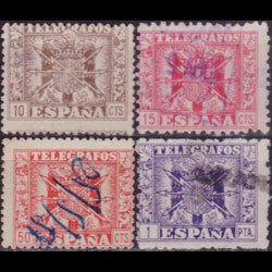 SPAIN 1949 - Telegraph-Eagle Arms 10c-1p Used