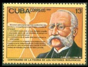 CUBA Sc# 2431  CARLOS J FINLAY Scientist Entymology 1981 MNH