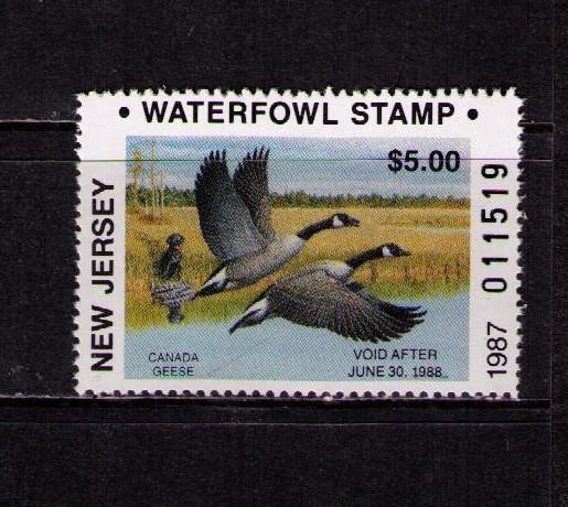 US NEW JERSEY Sc# 8 MNH FVF Canada Geese