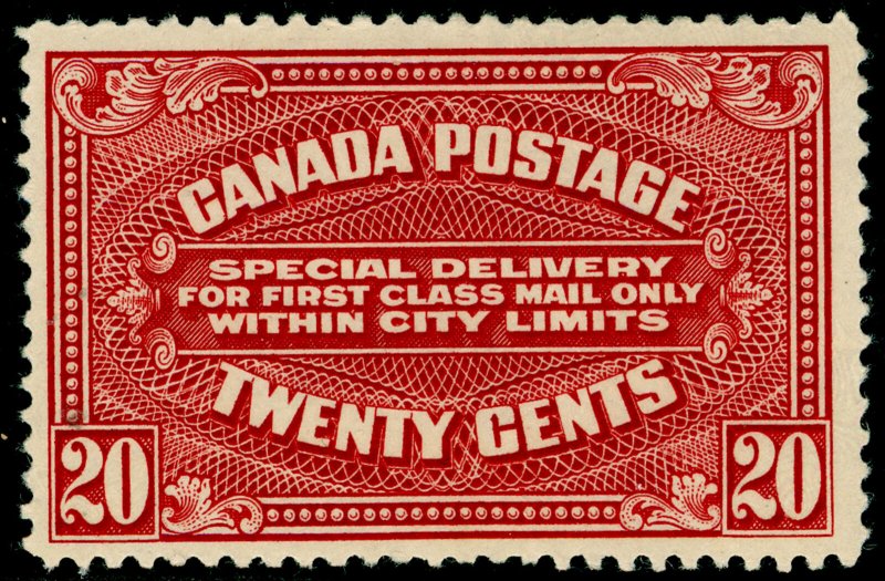 CANADA SG S4, 20c carmine-red, NH MINT. Cat £40.