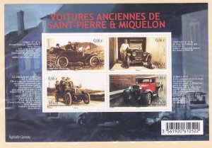 St. Pierre & Miquelon 1001 MNH 2014 Old Automobiles Souvenir Sheet of 4