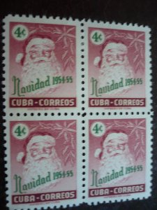 Stamps - Cuba - Scott#532-533 - Mint Hinged Set of 2 Stamps in Blocks of 4