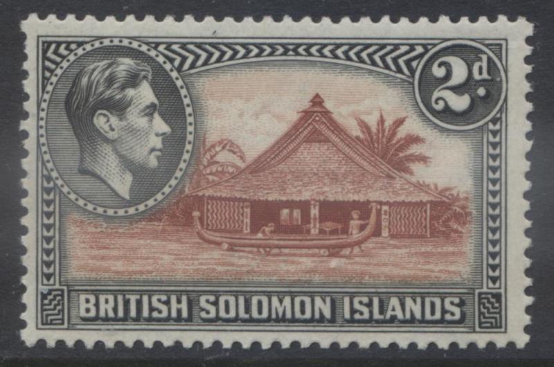 Solomon Is. - Scott 70a - KGVI Definitive -1939 -MLH - Single 2p Stamp