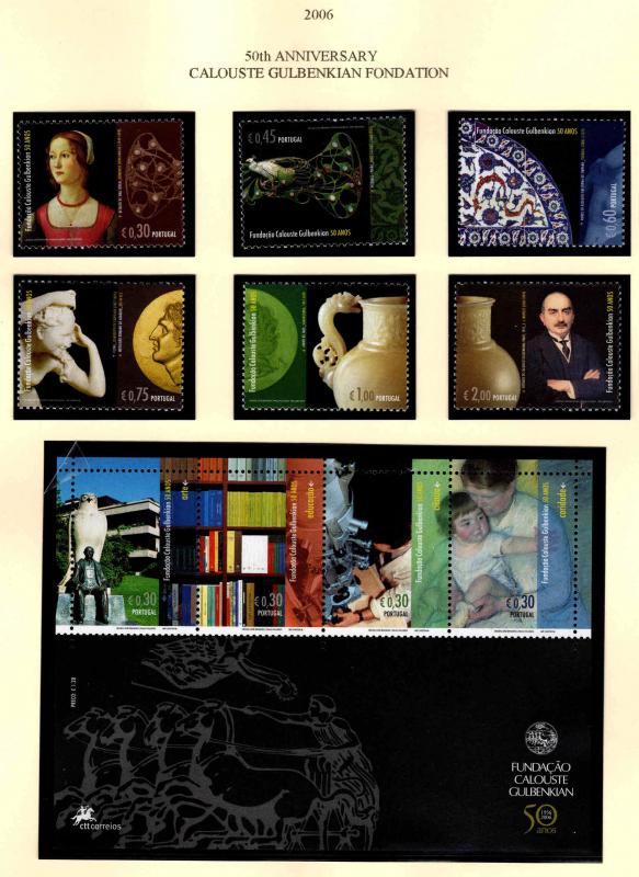 Portugal Scott 2836-2842 Art souvenir sheet set MNH**  2006