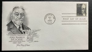 1966 Smyrna DE USA First day Cover FDC John Basset Moore Sc#1295