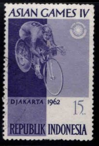 Indonesia Scott 572 Used Asian Games Bicycle stamp