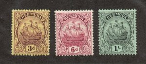 Bermuda - SG# 49 - 51 MH (rem)     -     Lot 0324262