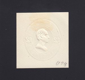 Scott #U93 Mint Cut Square, Cat $100.00