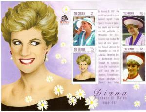 Gambia 2007 PRINCESS DIANA s/s Perforated Mint (NH)