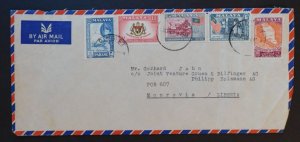 1963 Ringlet Malaysia Airmail Cover to Monrovia Liberia