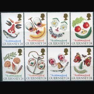 GUERNSEY 1995 - Scott# 543-50 Greetings-Faces Set of 8 NH