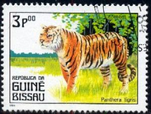 Tiger, Panthera Tigris, Guinea-Bissau stamp SC#561 used