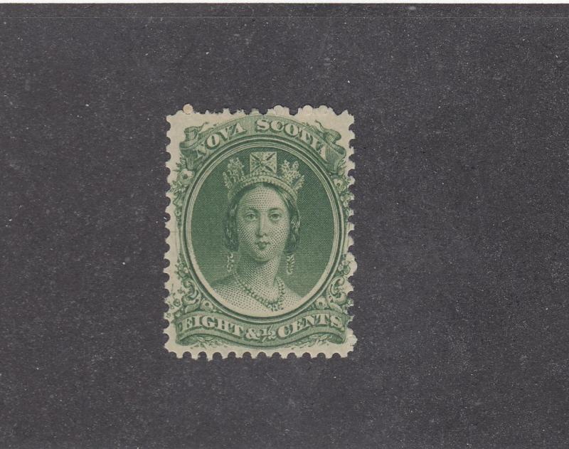 NOVA SCOTIA  # 11  FVF-MH  81/2cts  VICTORIA GREEN