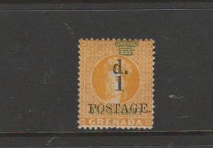 Grenada 1886 1d on 1/- MM SG 38