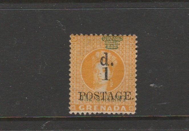 Grenada 1886 1d on 1/- MM SG 38