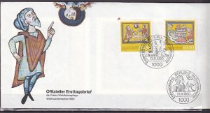 Germany, Scott cat. B582, 9nb175. Christmas issue. Long First day cover. ^