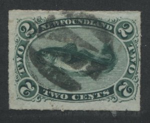 Newfoundland QV 1879 2 cent green used