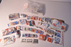 Russia Stamp Mix 1960s-80s Mint & CTO - 5.5 oz of stamps Grab Bag Mix Lot USSR