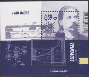 Slovenia 2021 MNH Stamps Souvenir Sheet Scott 1437 Music Instrument Inventor