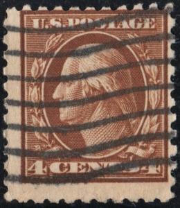 SC#427 4¢ Washington Single (1914) Used