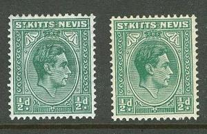 St. Kitts-Nevis # 79 (shade variety)  SG # 68a  (1) Unused