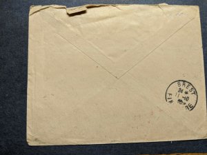 APO 713 CIEVRES, BELGIUM 1918 Censored WWI Army AEF Cover to BREST, FRANCE