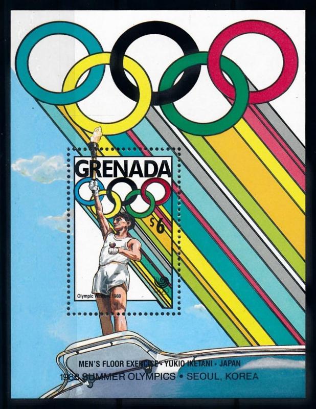 [92169] Grenada 1989 Olympic Games Seoul Gymnastics Sheet MNH