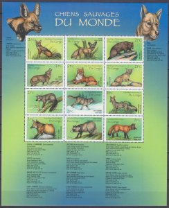 2000 Congo Kinshasa 1451-1462ZB Fauna 20,00 €