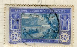 FRENCH COLONIES;  IVORY COAST early 1900s pictorial issue used 50c. value