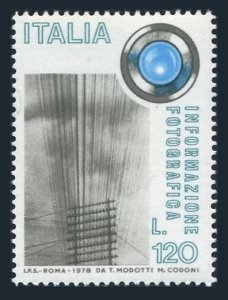 Italy 1334 3 stamps, MNH. Michel 1620. Photographic information, 1978.