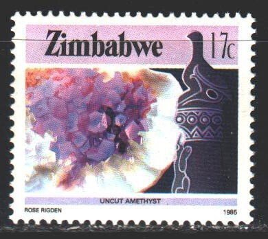 Zimbabwe. 1985. 318A from the series. Minerals, geology. MNH.