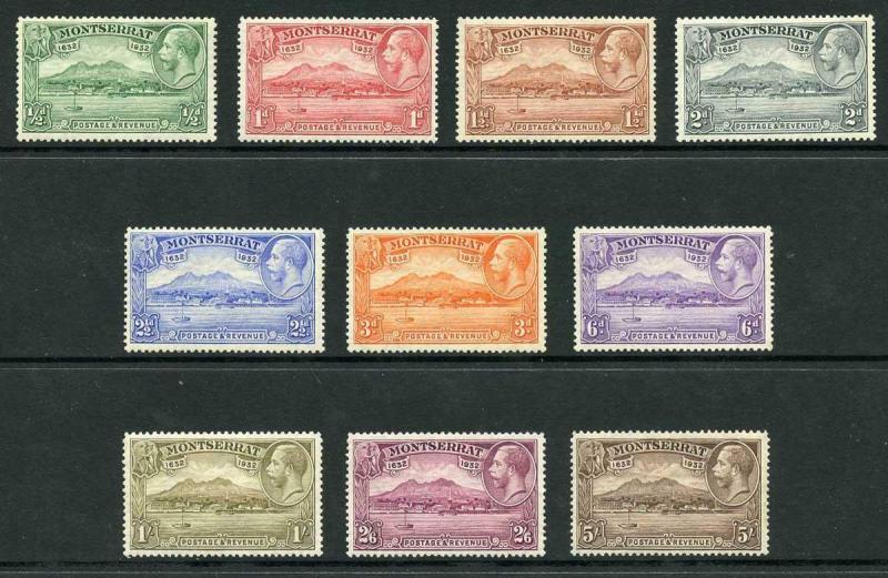 Montserrat SG84/93 1932 KGV Set of 10 M/Mint