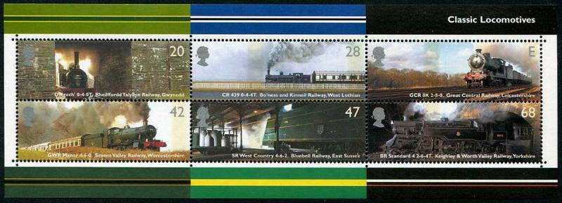 HERRICKSTAMP GREAT BRITAIN Sc.# 2177A 2000 Classic Locomotive S/S Cat Val $45.00