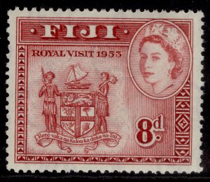 FIJI QEII SG278, 8d deep carmine red 1953 ROYAL VISIT, NH MINT.