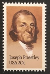 U.S. 1983 #2038, Joseph Priestley, MNH.