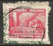 BOLIVIA 272 VFU ON PIECE V287-13