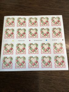 Scott#3274-33¢ Victorian Love Sheet Of 20 Stamps MNH  1999