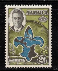 Jamaica Scott # 150 MH - KGVI & Boy Scout Emblem