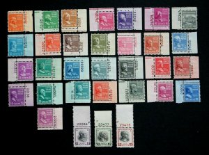 US #803-834 MNH Plate # Singles COMPLETE SET OF 32 MINT NEVER HINGED