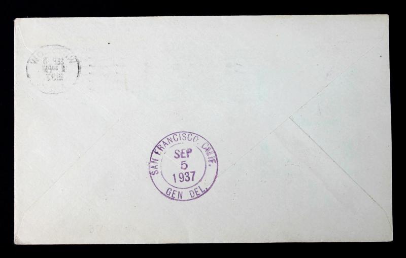 US #C19 First Flight Cover WINSLOW ARIZONA SEP 5 1937 AM 37