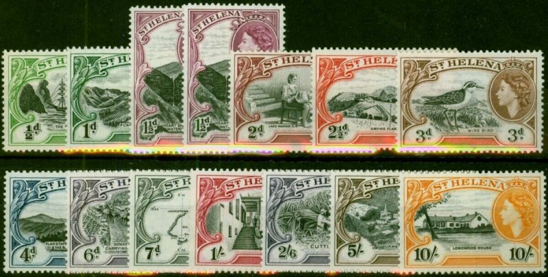 St Helena 1953-59 Set of 14 SG153-165 Fine & Fresh LMM