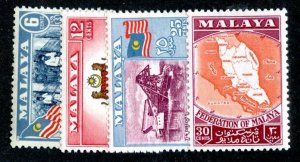 422 BCX  1949 Malaya Sc.#80/83- SG.#1a/4 Mnh** cv $22 ( Offers welcome )