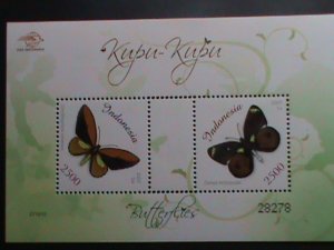 INDONESIA-2007-SC#2125 COLORFUL BEAUTIFUL LOVELY BUTTERFLY- MNH-S/S SHEET VF
