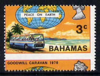 Bahamas 1970 Goodwill Caravan 3c unmounted mint with supe...