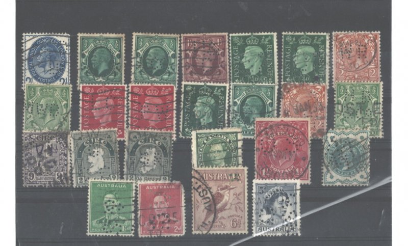 WORLDWIDE PERFINS OF BACK OF THE BOOK STAMPS(ANY OF THEM =$4.00)