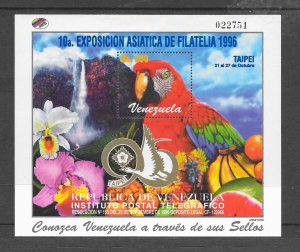 BIRDS - VENEZUELA #1543 PARROT S/S MNH