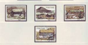 Faroe Islands Sc 243-6 1992 traditional house stamps used