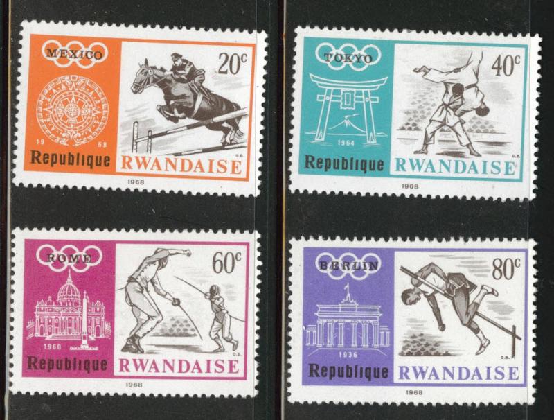 RWANDA Scott 266-269 MH* stamp