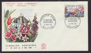 France 1053 Flowers 1963 U/A FDC